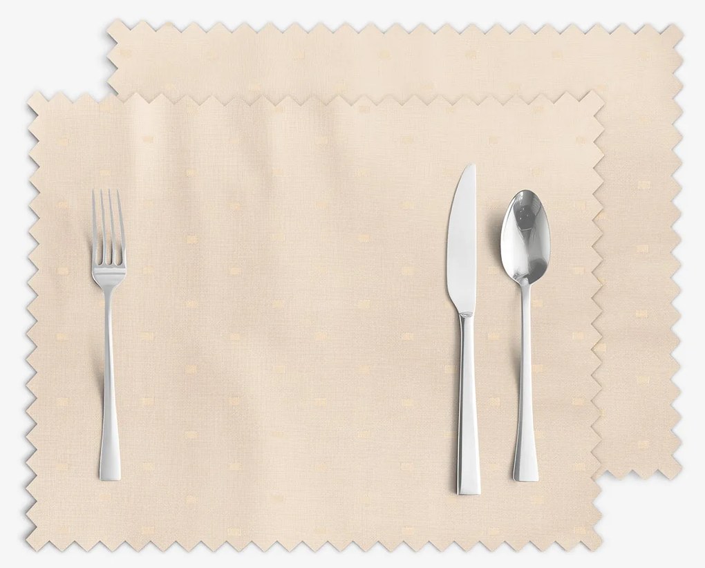 Goldea ünnepi teflonos reggeliző alátét - pezsgő színű alapon fényes négyzetek - 2db 30 x 40 cm