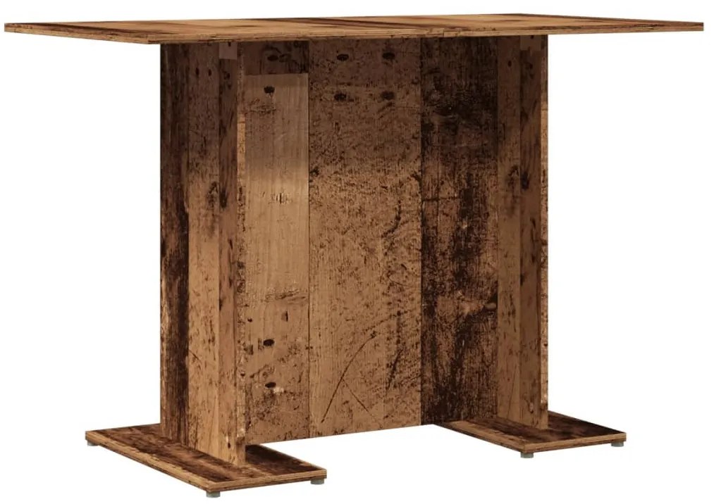 antik fa színű szerelt fa étkezőasztal 110 x 60 x 75 cm