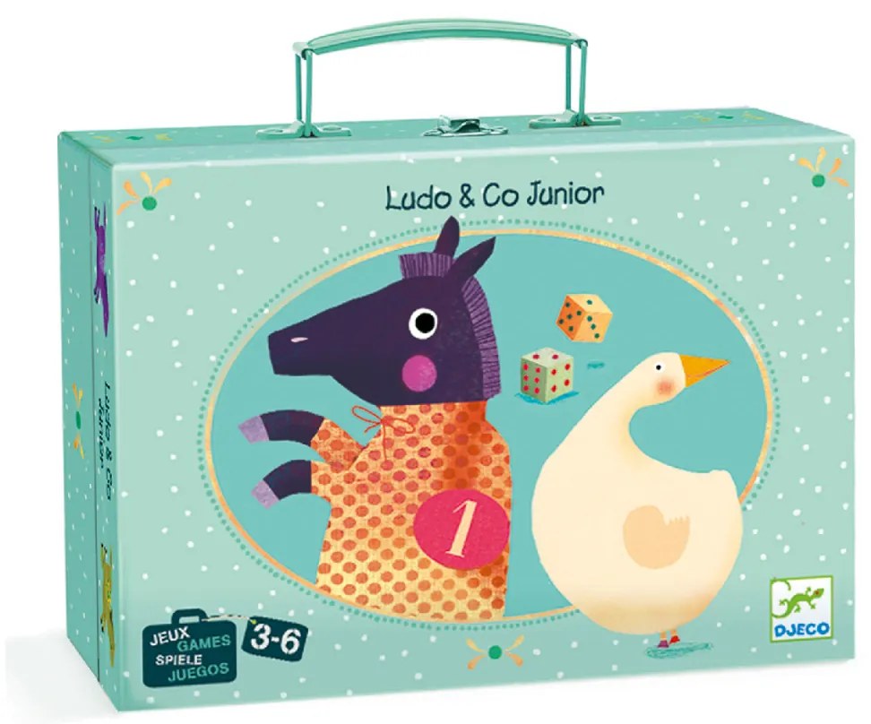 Társasjáték klasszikus - Társasjáték készlet, 2 játék, 3-6 év - Ludo and Co. Junior