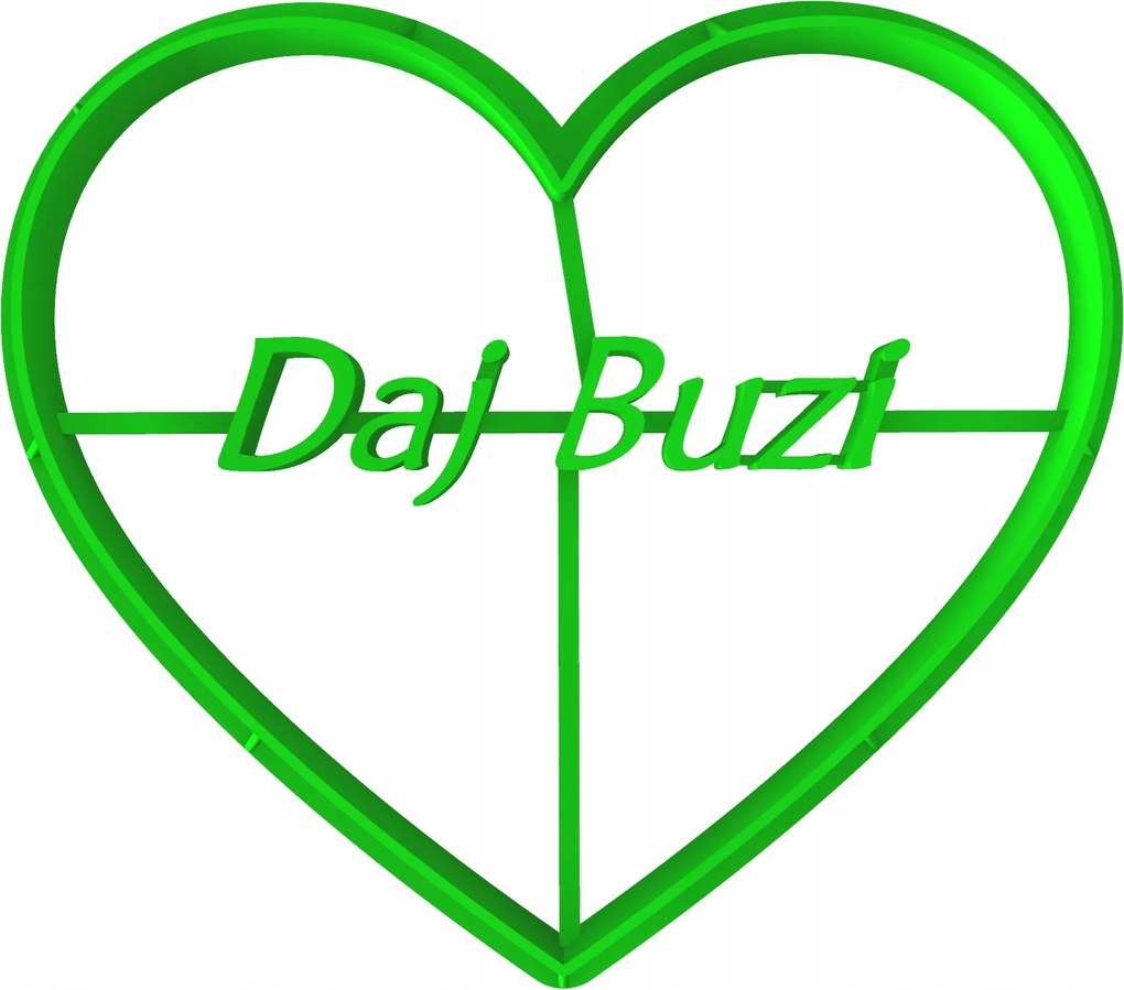 Prémium Mézeskalács és Keksz Lyukasztó Valentin Nap Szív Adj Puszit 8cm