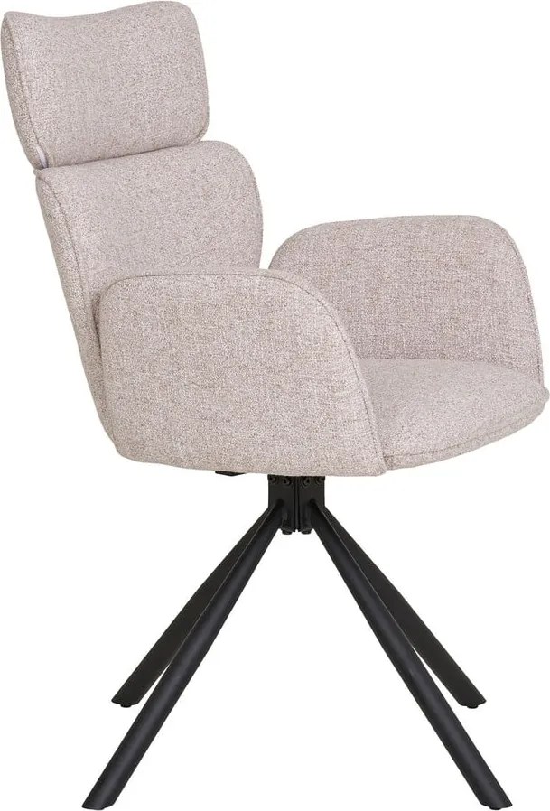 Bézs kárpitozott karfás étkezőfotel szett 2 db-os Cordoba – House Nordic