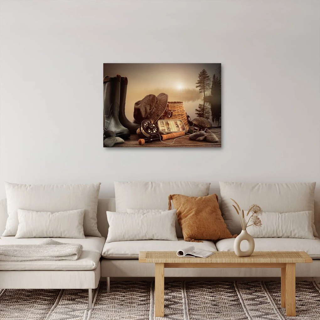 Kép - Halászati csendélet (70x50 cm)