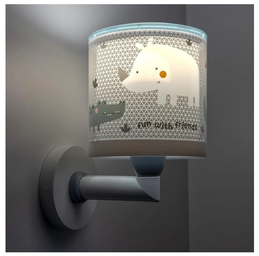 Dalber 60629 - Gyerek fali lámpa RHICO AND CROCO 1xE27/15W/230V