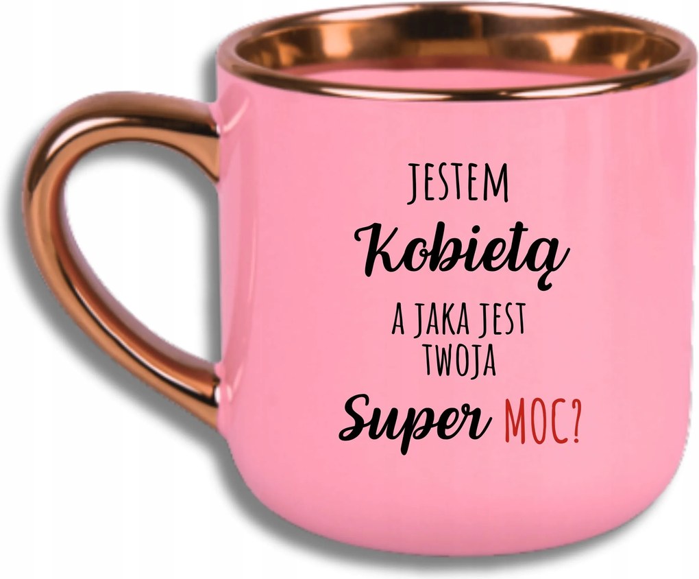 Bögre Rózsaszín Elegáns Nagy Vicces Ajándék Nő Vagyok Szupererő