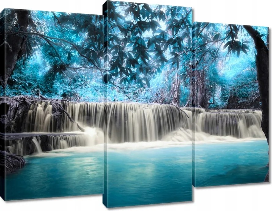 Vászonkép 90x70 Kék vízesés