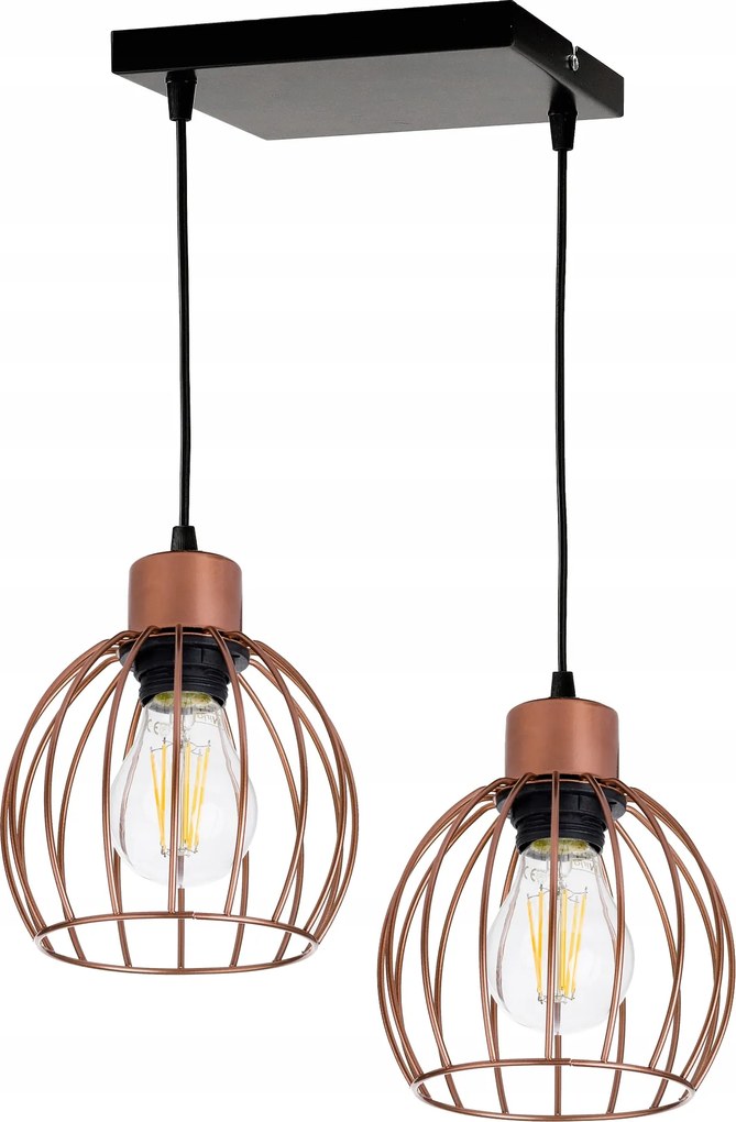 Függő lámpa túlnyúlás csillár mennyezet loft gömb réz