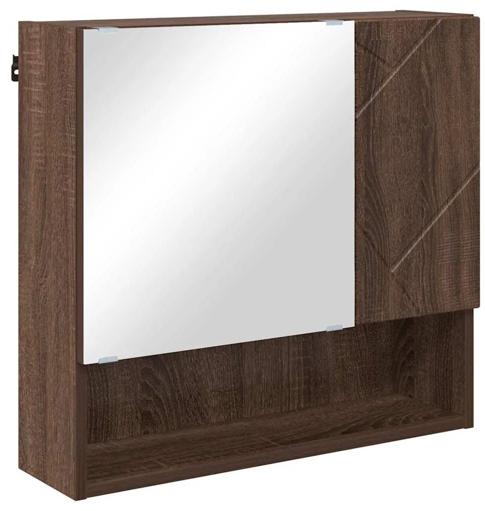 Fürdőszoba bútor szett 4 pcs barna tölgy 61 x 35 x 64 cm
