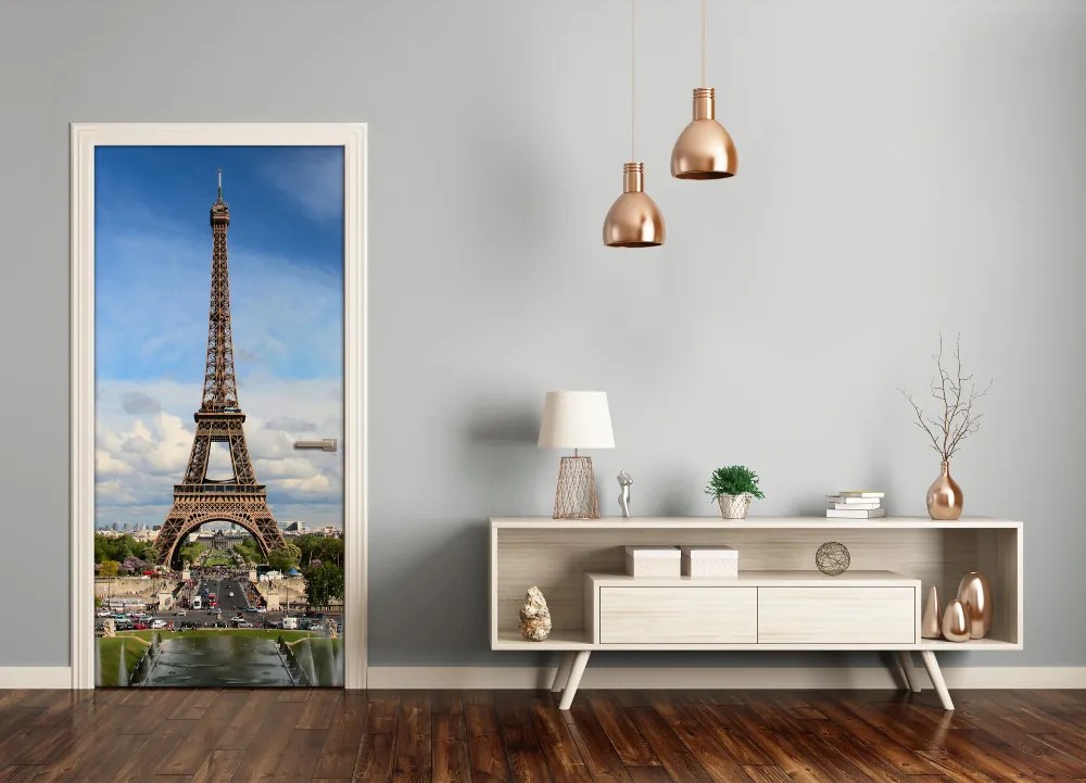 Poszter tapéta ajtóra Eiffel-torony 95x205 cm