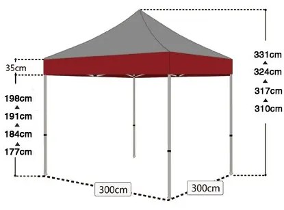 Összecsukható sátor 2x2 bézs All-in-One
