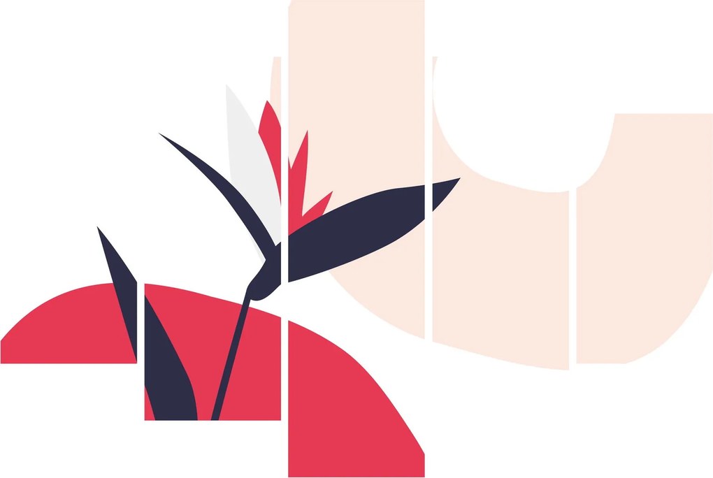 Kép - Rózsaszín virágos absztrakció N⁰1 (150x105 cm)