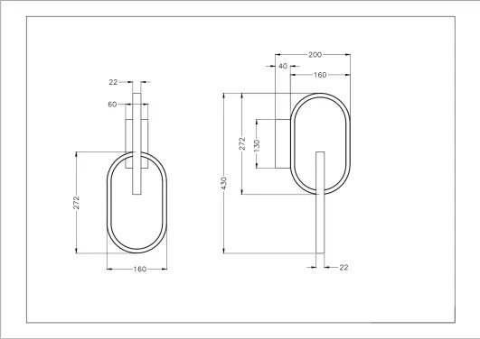 Zuma Line W241145502 - LED fali lámpa RAVON 2xLED/12W/230V fekete/arany