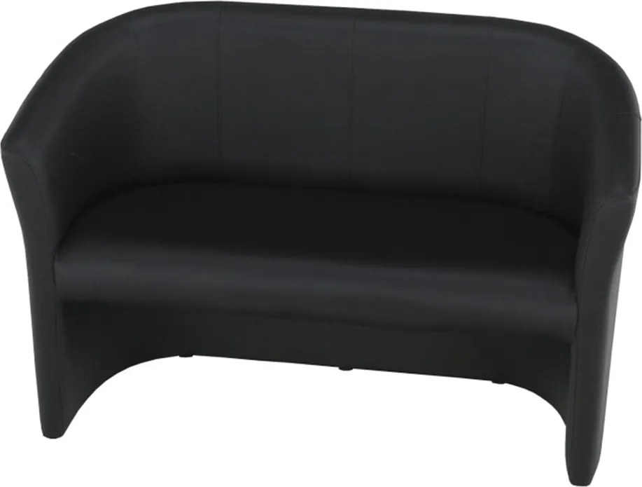 Klub duplafotel, fekete textilbőr, CUBA