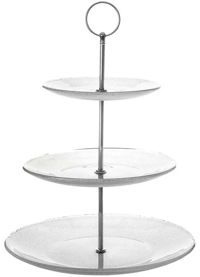 Orion Ema üveg tálalóállvány, 3 szintes