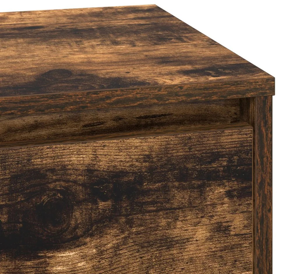 Éjjeli Szekrény LED Füstölt Tölgy 71x34.5x75 cm MDF