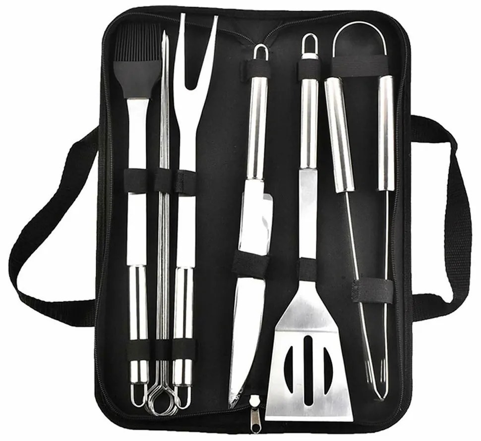 9 részes grill eszköz készlet táskában