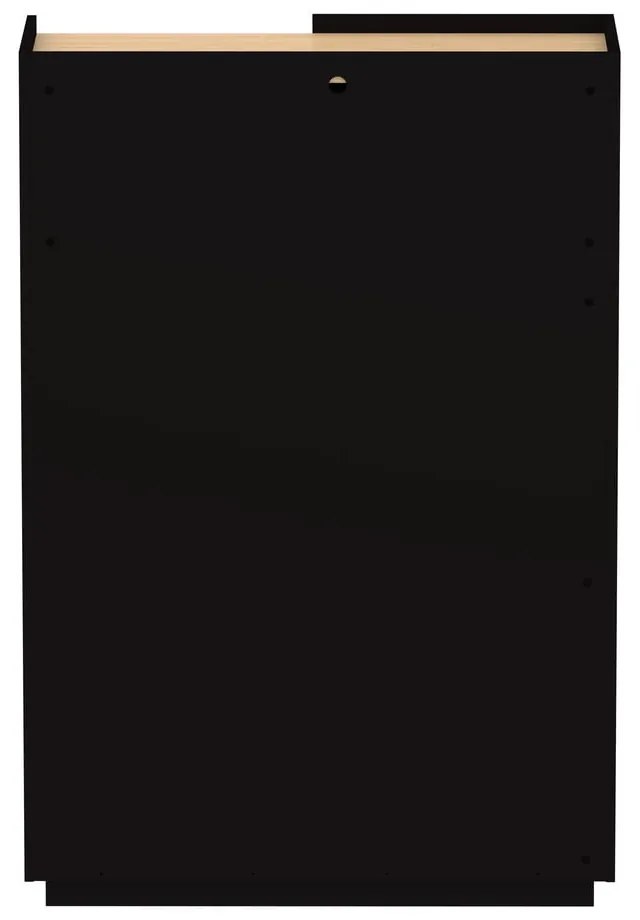 Fekete matt könyvespolc 100x147 cm Nina - TemaHome