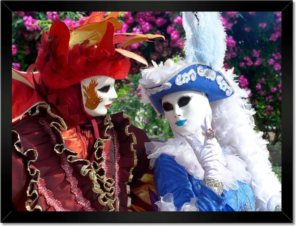 Poszterek keretben 40x30 Maszkok farsangra
