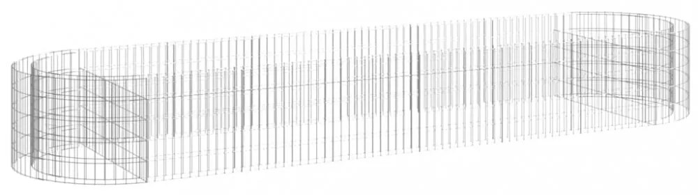 horganyzott vas gabion magaságyás 400x100x50 cm
