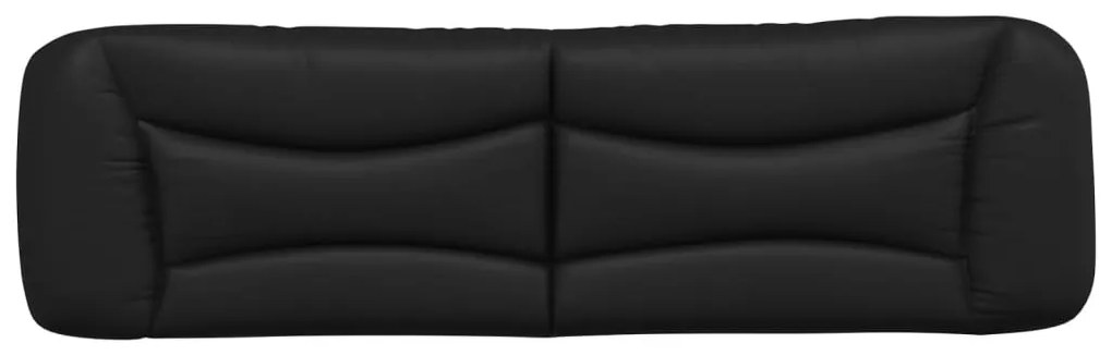 fekete műbőr fejtámla párna Hvar 180 cm