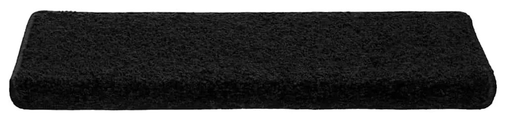 20 db fekete lépcsőszőnyeg, téglalap alakú széllel, 65 x 21 x 4 cm
