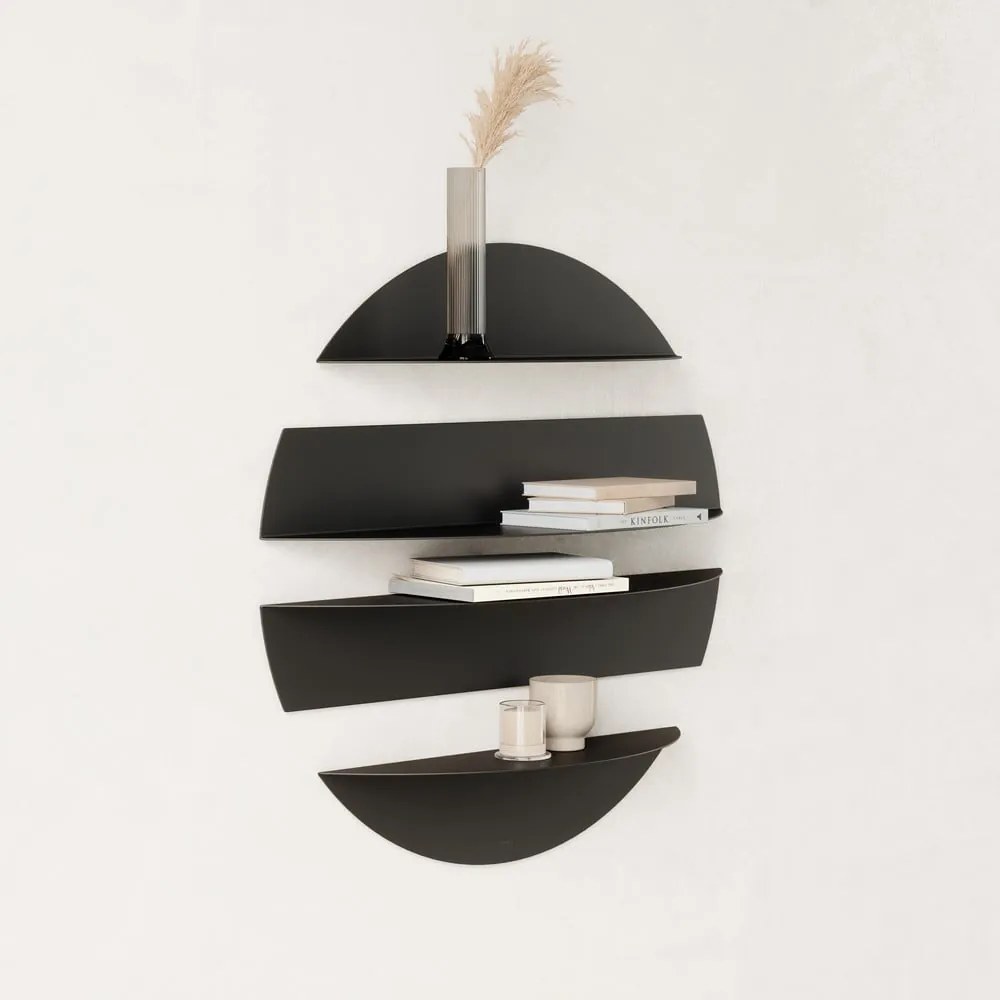 Fekete fém polc készlet 4 db-os 76 cm Solis – Umbra