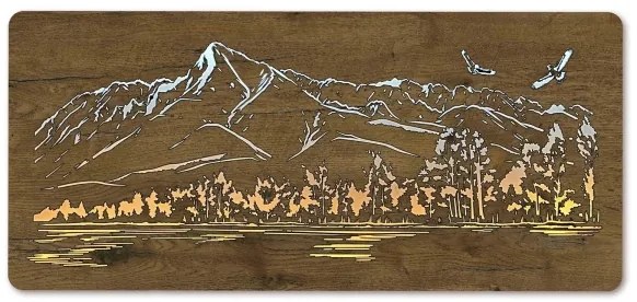 Li-Go 5589/A/DUB2 - LED fali dekoráció LED/10W/5V 30000 mAh 110x50 cm tölgy