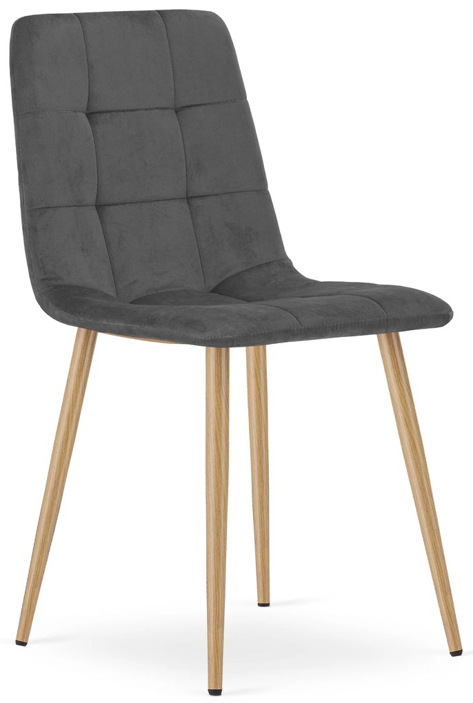 Sötétszürke bársony szék KARA