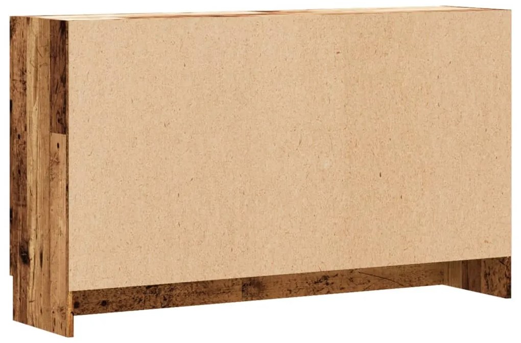 antik fa színű szerelt fa tálalószekrény 120 x 30,5 x 70 cm