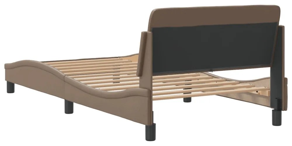 vidaXL cappuccino színű műbőr ágykeret Dover 100x200 cm
