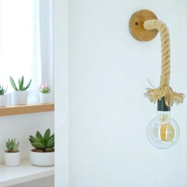 Brilagi - Fali lámpa KOS 1xE27/60W/230V bükkfa