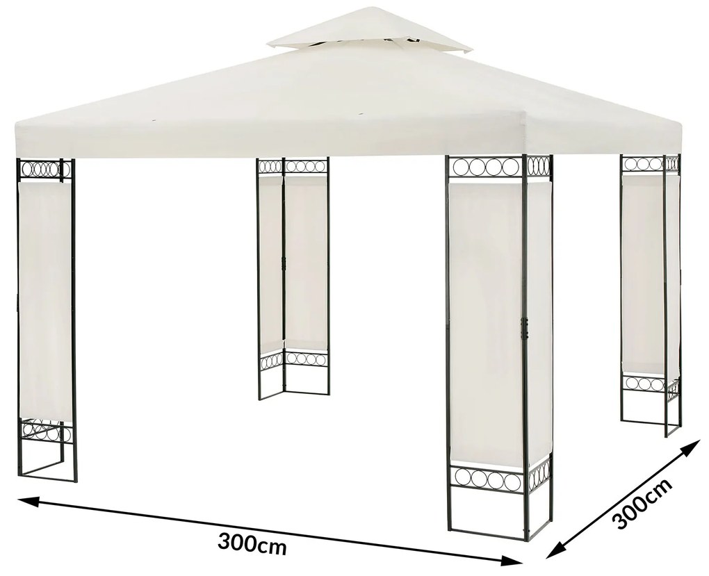 Deuba Lorca kerti pavilon 3x3 m - krém