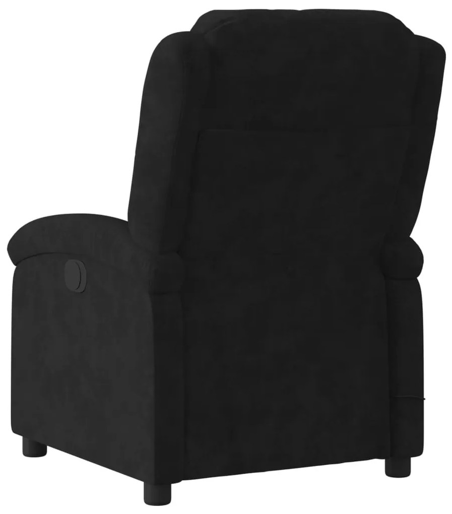 fekete bársony relaxfotel