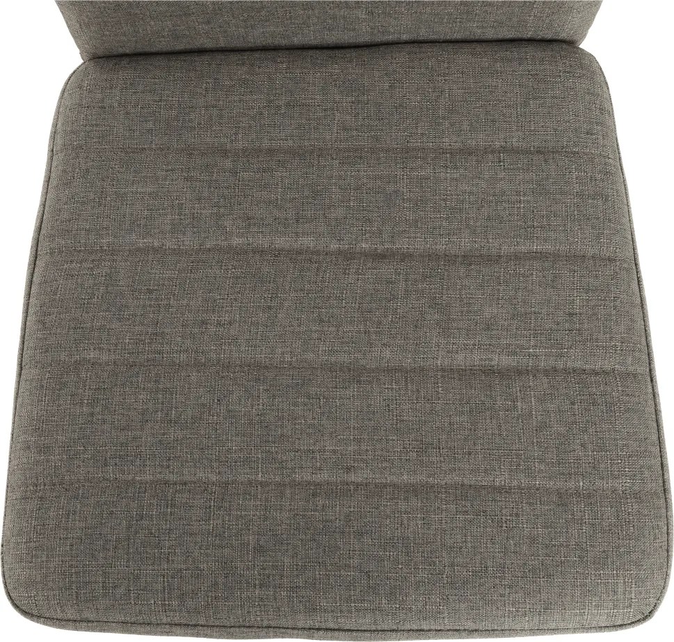 Étkezőszék, barna szövet/fekete fém, COLETA NOVA