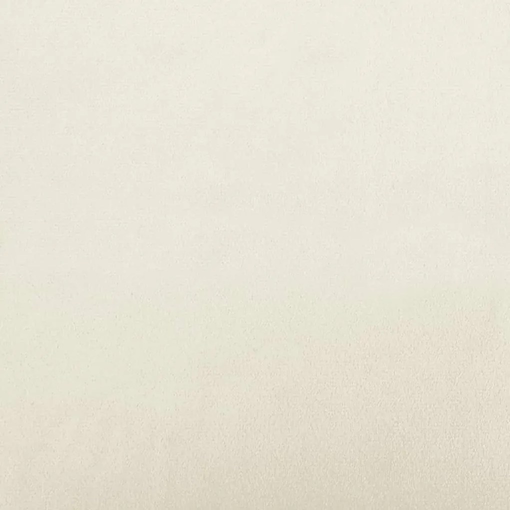 krémszínű bársonypad háttámlával 119,5 x 64,5 x 75 cm