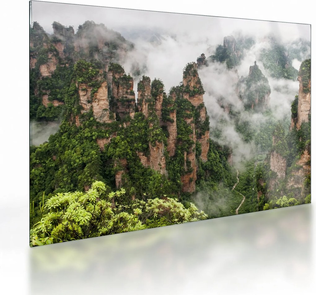 Kép - Zhangjiajie Nemzeti Park, Kína (üvegen) (70x50 cm)