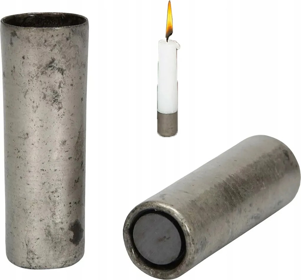 Gyertyatartó Kandeláber Mágneses Loft ezüst fém dekoráció