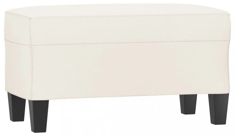 krémszínű műbőr pad 70 x 35 x 41 cm
