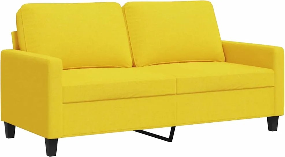 vidaXL 2 személyes világossárga szövet kanapé 140 cm