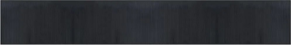 vidaXL négyszögletű fekete bambusz szőnyeg 60 x 400 cm