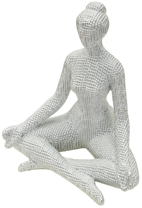 Jóga női ezüst 20,5x15,5x23 cm