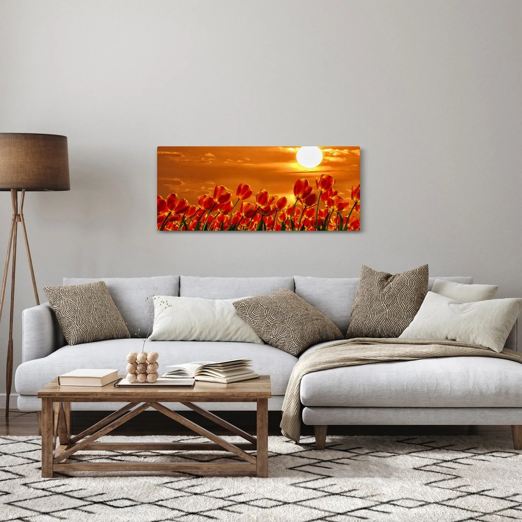 Kép egy virágzó mező tulipánokkal (120x50 cm)