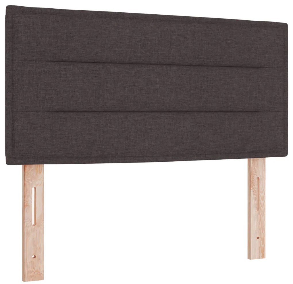 LED ágytámla LED -es lámpákkal sötétbarna 80 cm szövet