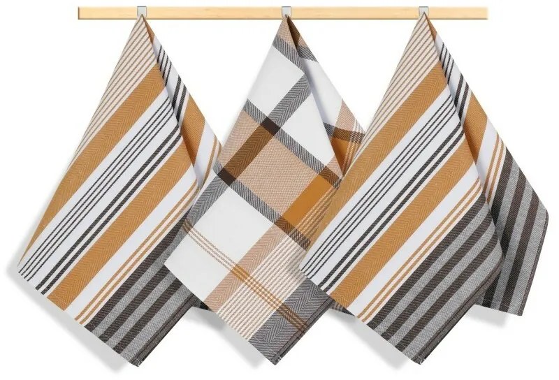 Bellatex Konyhai törölköző Csík, 50 x 70 cm, 3db-os szett