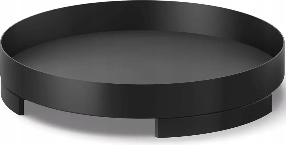 Zack Trevo Dekorációs Tálca Lábakon 30 cm Fekete