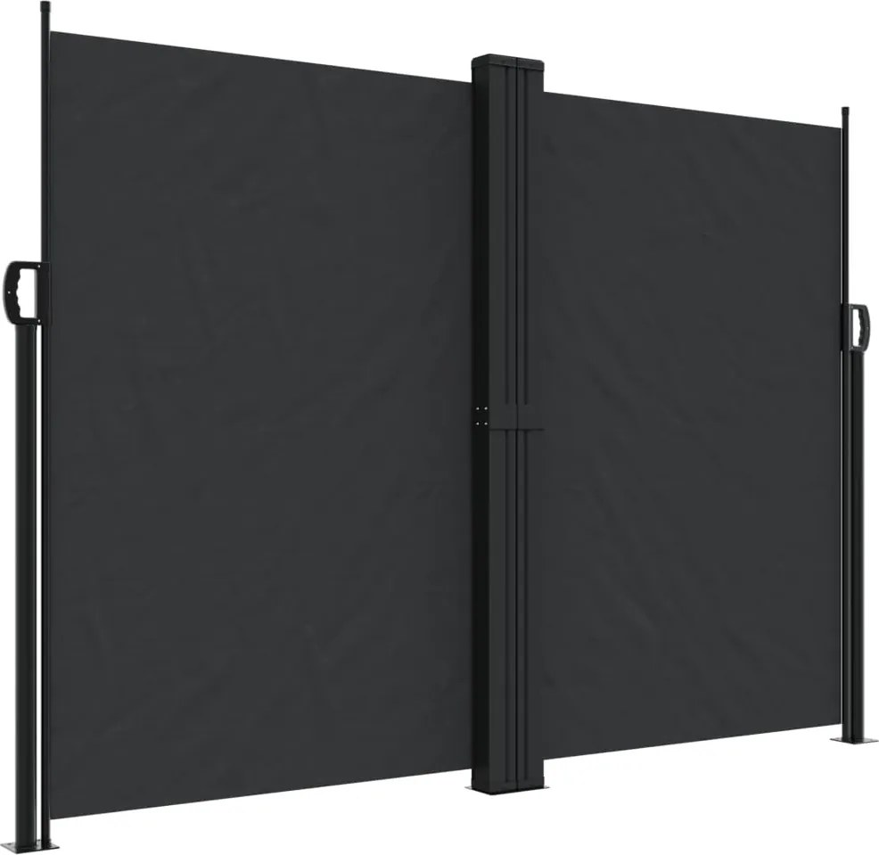 vidaXL fekete behúzható oldalsó napellenző 180 x 1200 cm