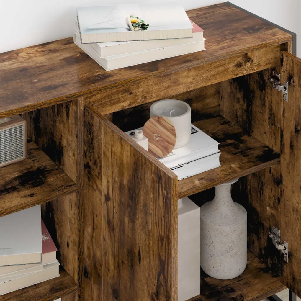 Oldalsó szekrény Füstös tölgy 96.5 x 30 x 75 cm Faanyag