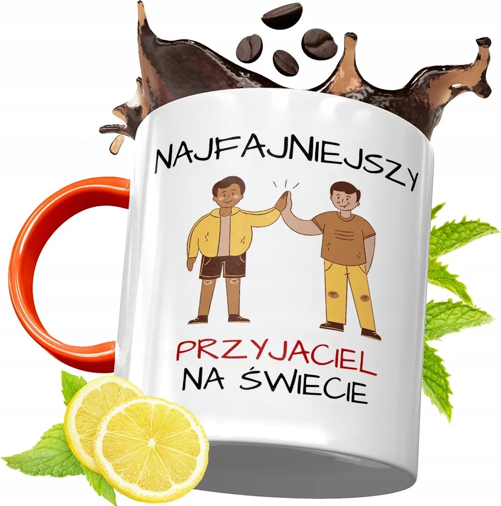 Narancssárga Bögre Barátnő Barátnőjének, fényképes nyomattal