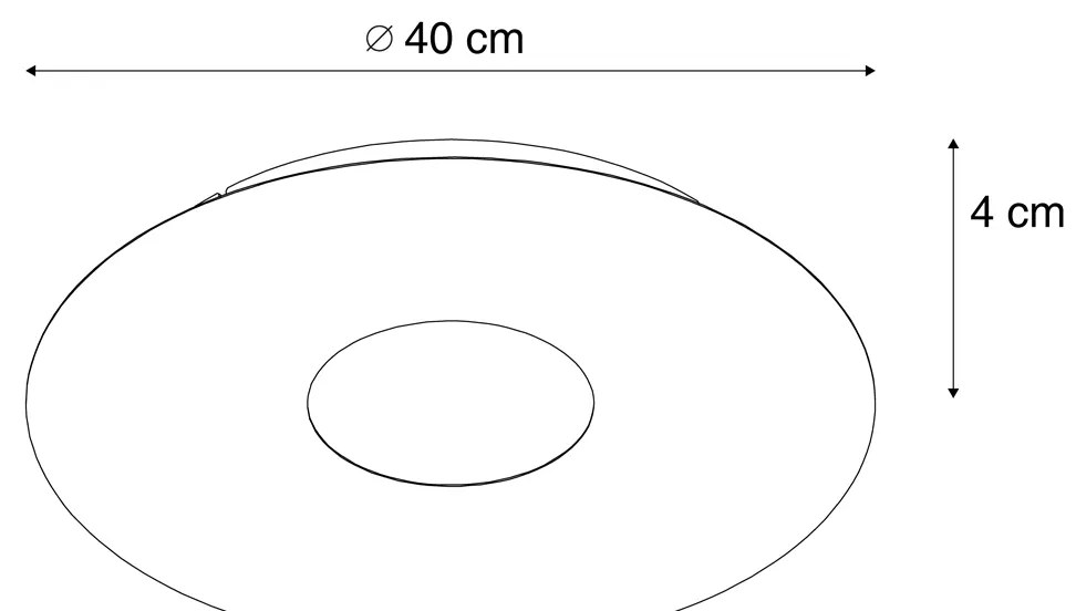 Modern mennyezeti lámpa arany 40 cm LED-del, 3 fokozatban dimmelhető - Morning