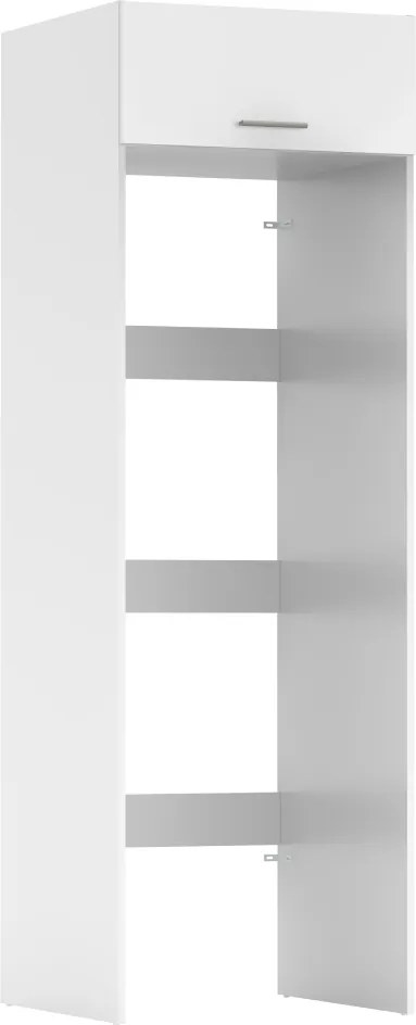 Szekrény mosógép és szárítógép fölé, fehér, JERGI