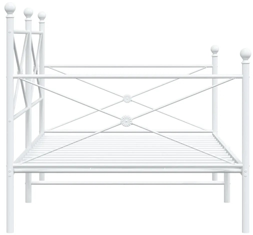 kanapéágy matrac nélkül fehér 100x200 cm acél